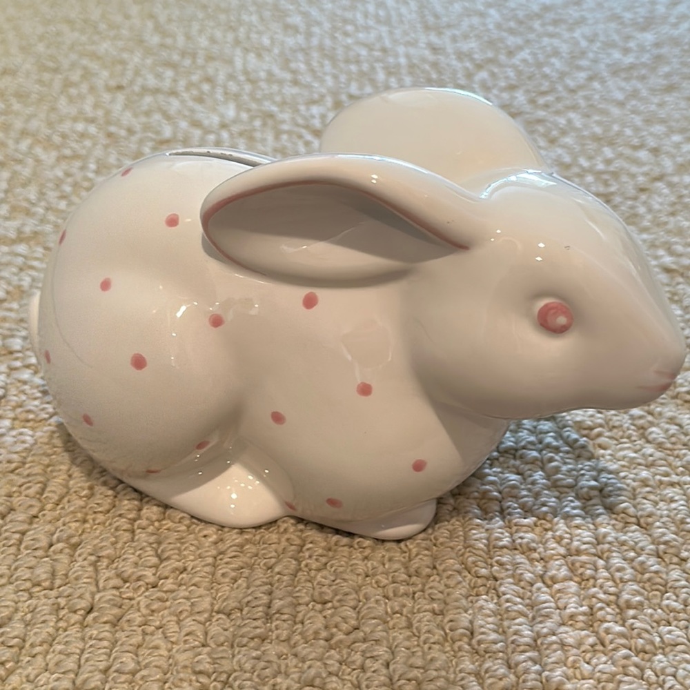 Pink Tiffany bunny bank.
